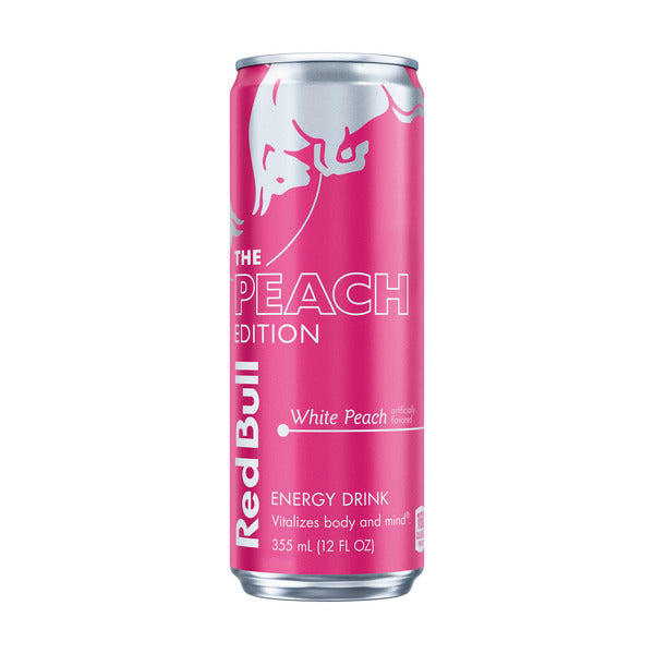 Red Bull Peach Edition White Peach Energy Drink Can