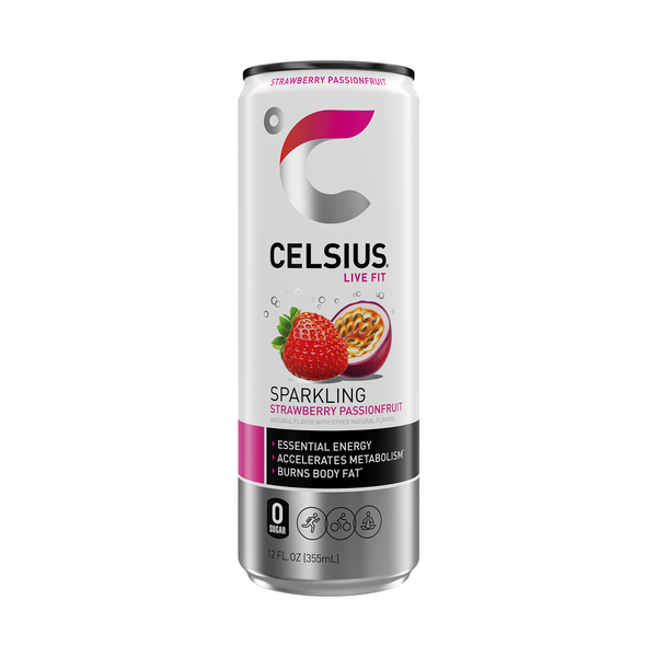 Celsius Sparkling Strawberry Passionfruit, Energy Drink