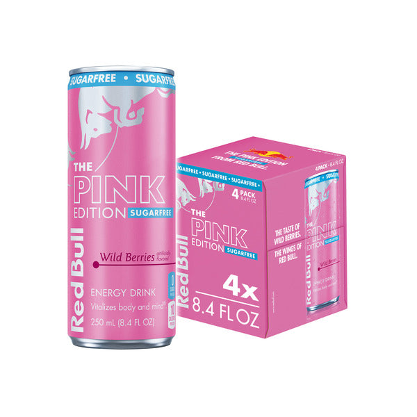 Red Bull Pink Edition Sugarfree Energy Drink Can