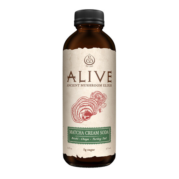 Alive Mushroom Elixir Matcha Cream Soda