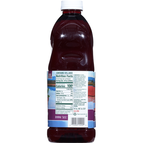 Old Orchard Juice Cocktail, Cranberry Grape