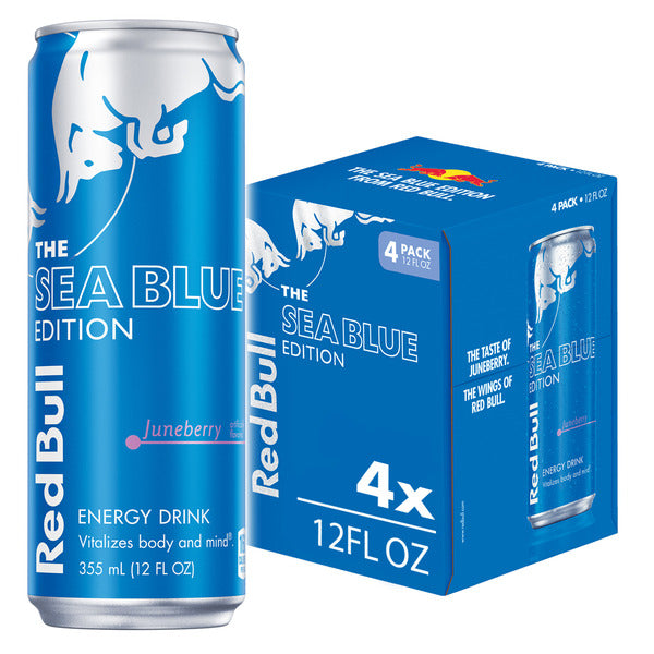Red Bull Sea Blue Edition Juneberry Energy Drink Multipack Cans