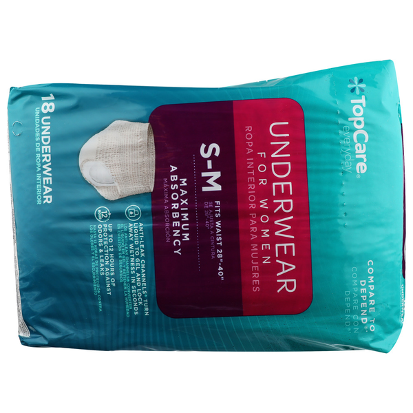 TopCare Small-Medium Maximum Absorbency Underwear For Women