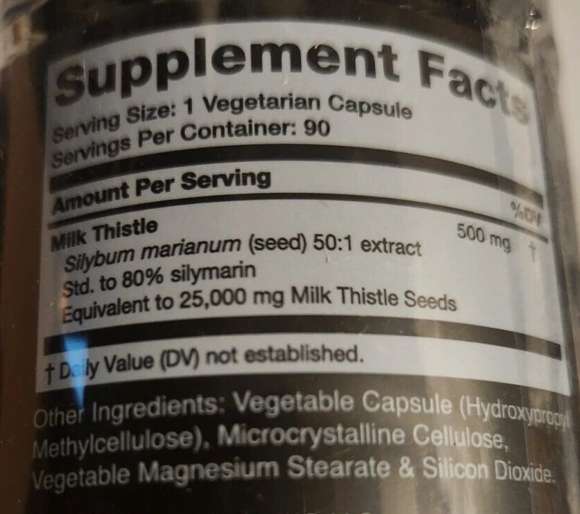 Ultra Concentrated Milk Thistle 25,000mg 90 Caps 80% Silymarin