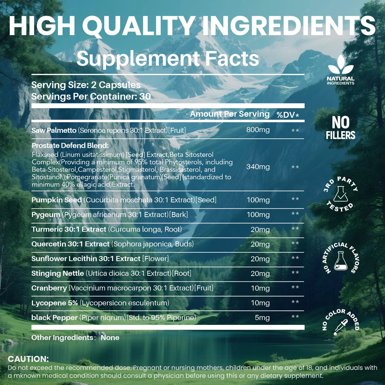 Prostate Defend Complex | Saw Palmetto, Pygeum, Nettle, Beta-Sitosterol & Lycopene | 60 Caps