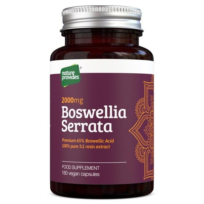 Nature Provides Boswellia Serrata 2000mg Highest Potency 180 Caps Made in UK