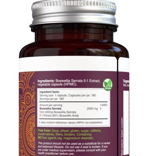 Nature Provides Boswellia Serrata 2000mg Highest Potency 180 Caps Made in UK