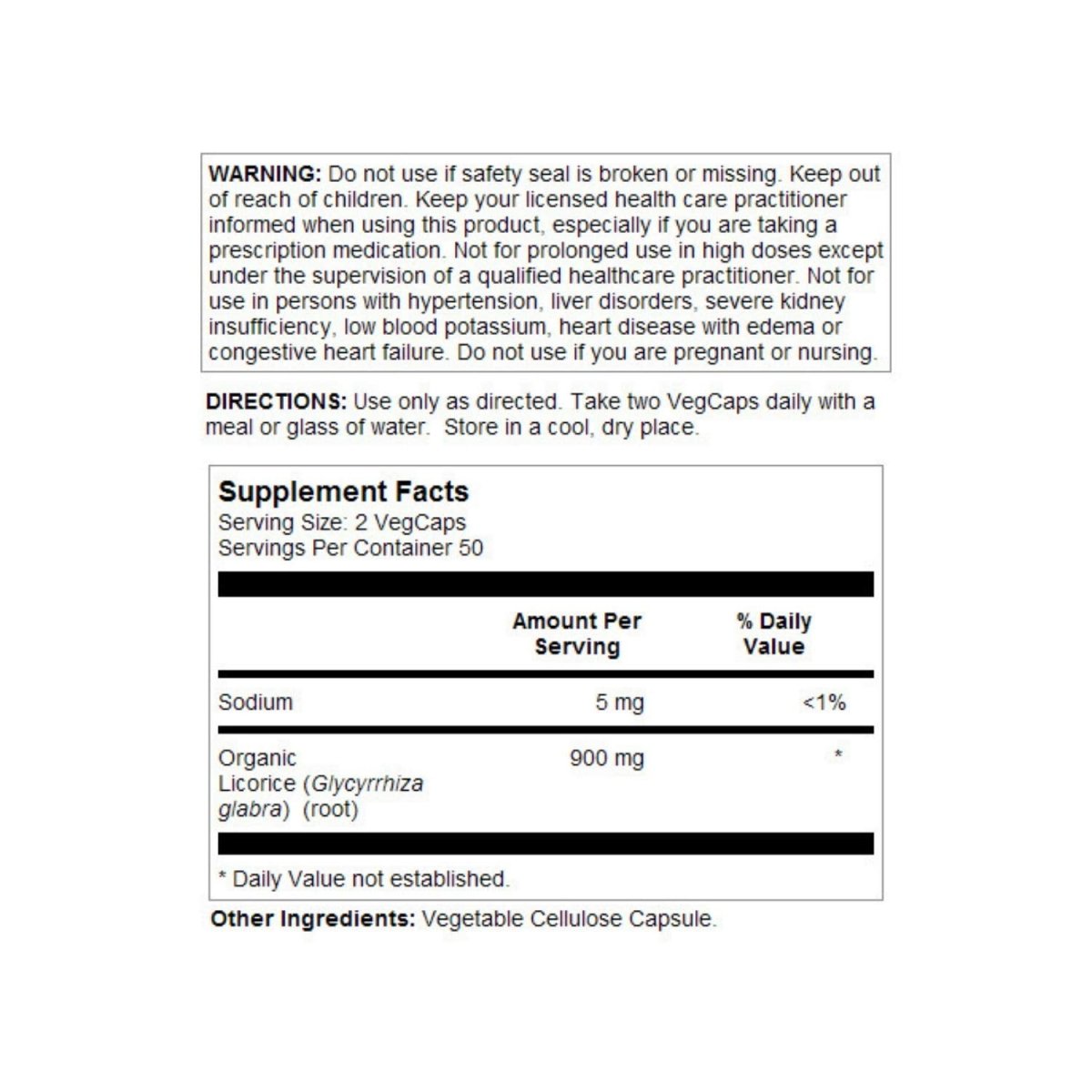 SOLARAY Licorice Root Supplement, 450 mg 100 Count