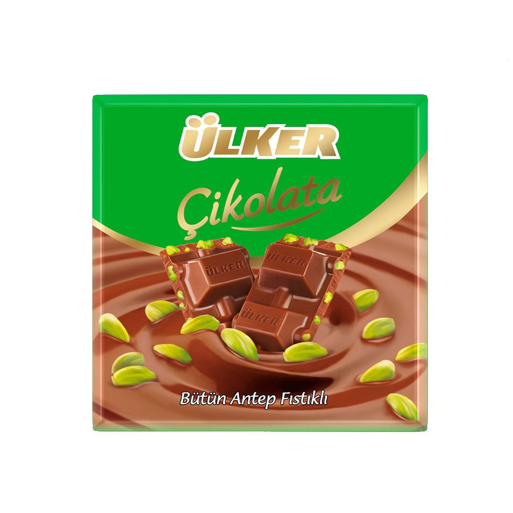 Ulker 65g Pistachio Milk Chocolate Bar – Crunchy Turkish Snack