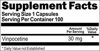 Vinpocetine 30 mg 2X200 Capsules Maximum Strength