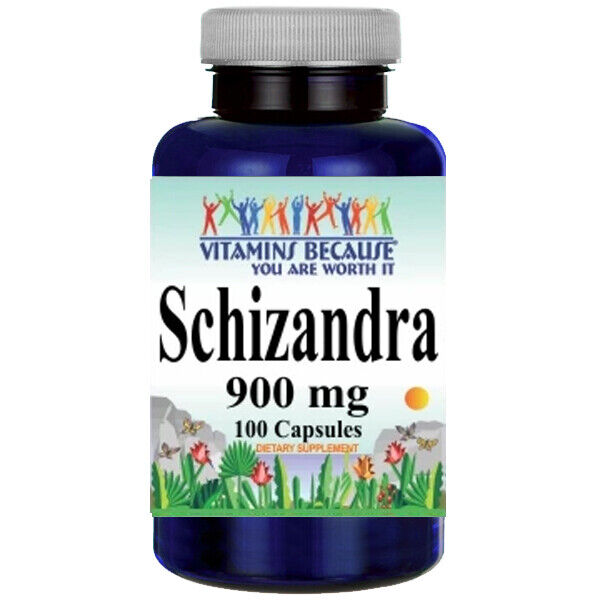 Schizandra 900mg 100 Caps (Schisandra chinesis) (berry)