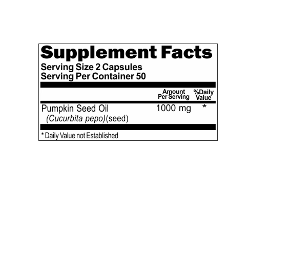 Pumpkin Seed Oil 1000 mg 100 Caps - Emulsified Dry (Cucurbito Pepo - Seed)