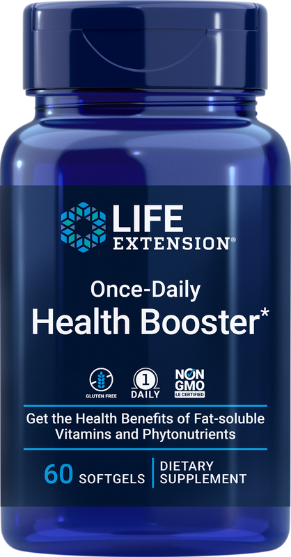 Life Extension Once-Daily Health Booster 60gels MK-7/Macuguard/Lycopene/Vitam K2