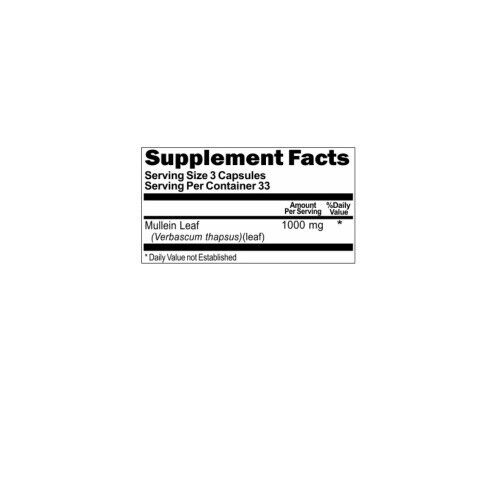 Mullein Leaf 1000mg 3X200 Caps Flavonoids