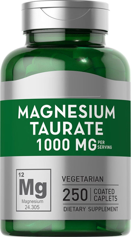 Magnesium Taurate 1000mg 250 Caps Vegeterian/NON-GMO
