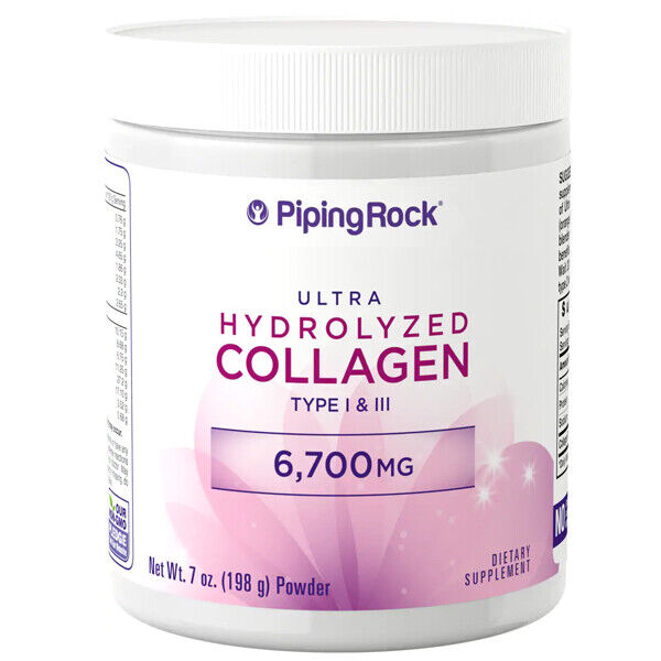 Ultra Hydrolyzed Collagen Powder Type I & III, 6700mg 7 oz (198 g) 1 & 3