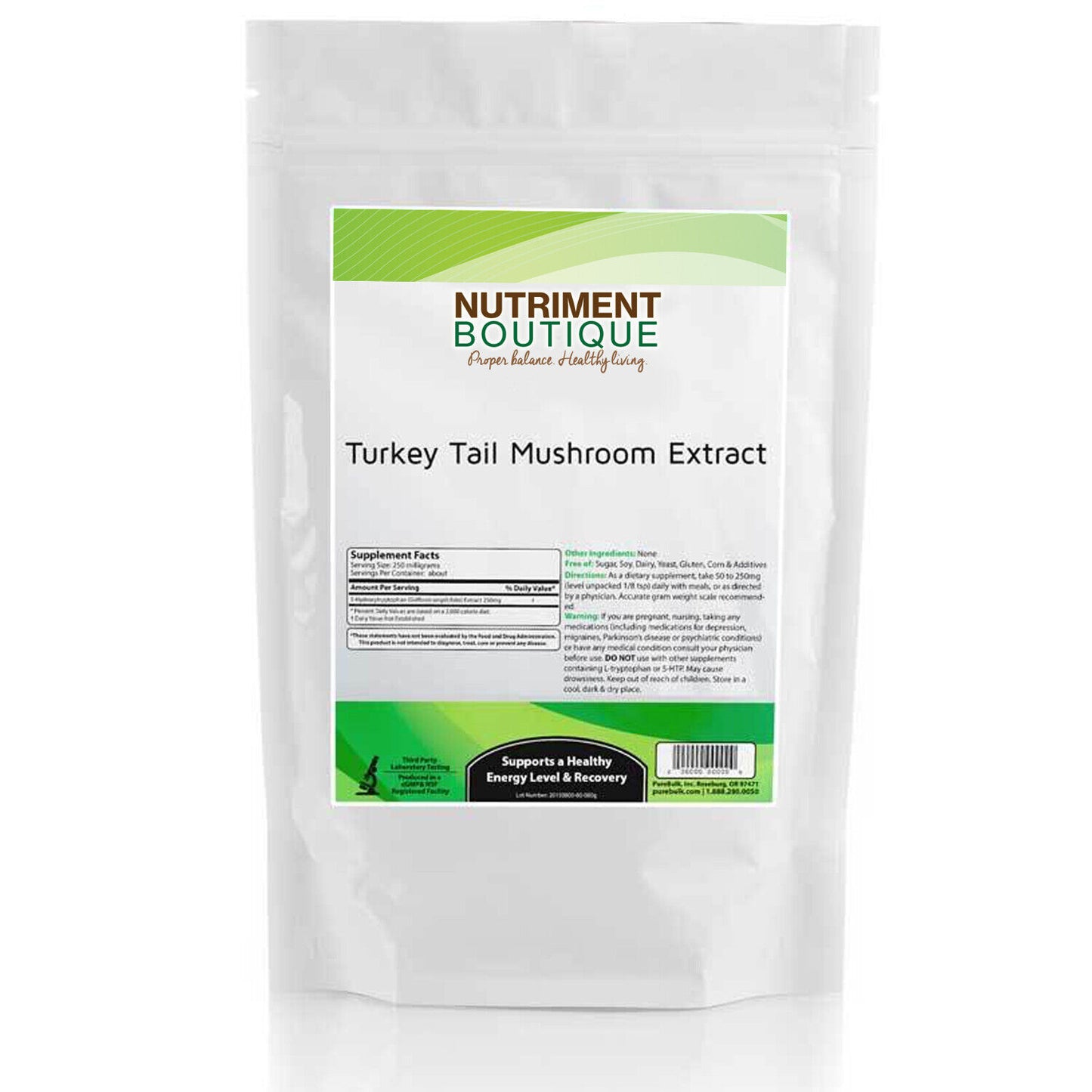 Turkey Tail Mushroom Extract 1000mg Bulk 100 servings 100gram Bag