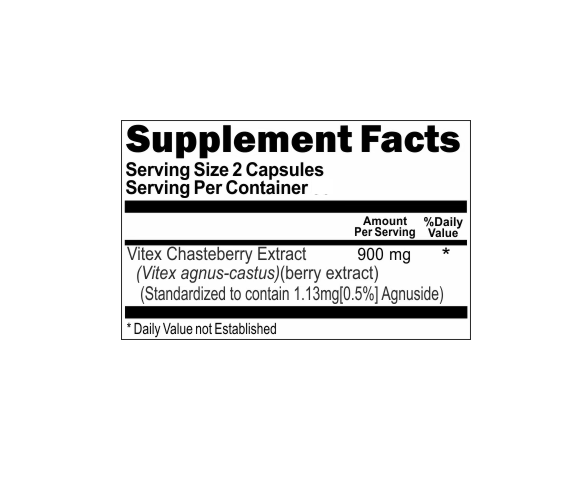 Vitex Chasteberry Extract (Agnus Castus) 900 mg 3X200 Caps Chaste Berry Vitamins