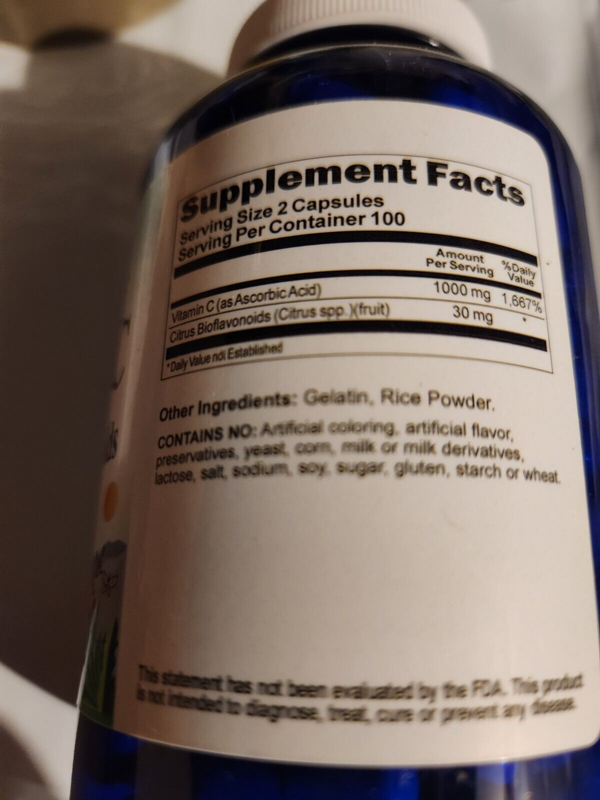 Vitamin C with Citrus Bioflavonoids 1000mg 5X200 Caps Vitamin C as Ascorbic Acid
