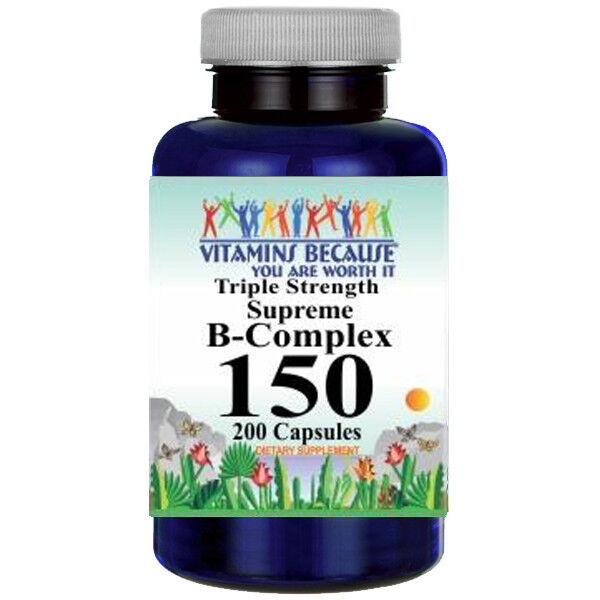 Vitamin B - 150 Complex Supreme Triple Strength 200 Caps Inositol/Choline