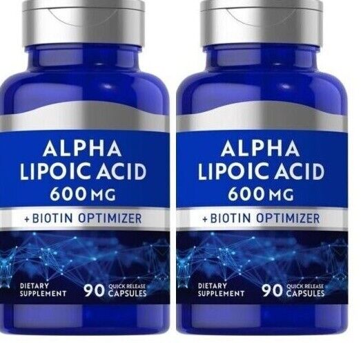 Alpha Lipoic Acid 600mg plus Biotin Optimizer 2X90 Caps Piping