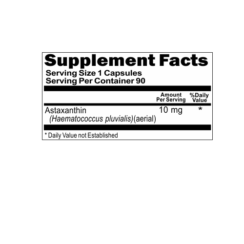 Astaxanthin 10mg 5X180 Capsules (from Haematococcus Pluvial) by Vitamins Because