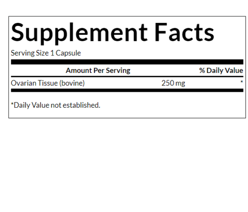 Raw Ovarian Glandular 250 mg 5X60 Caps