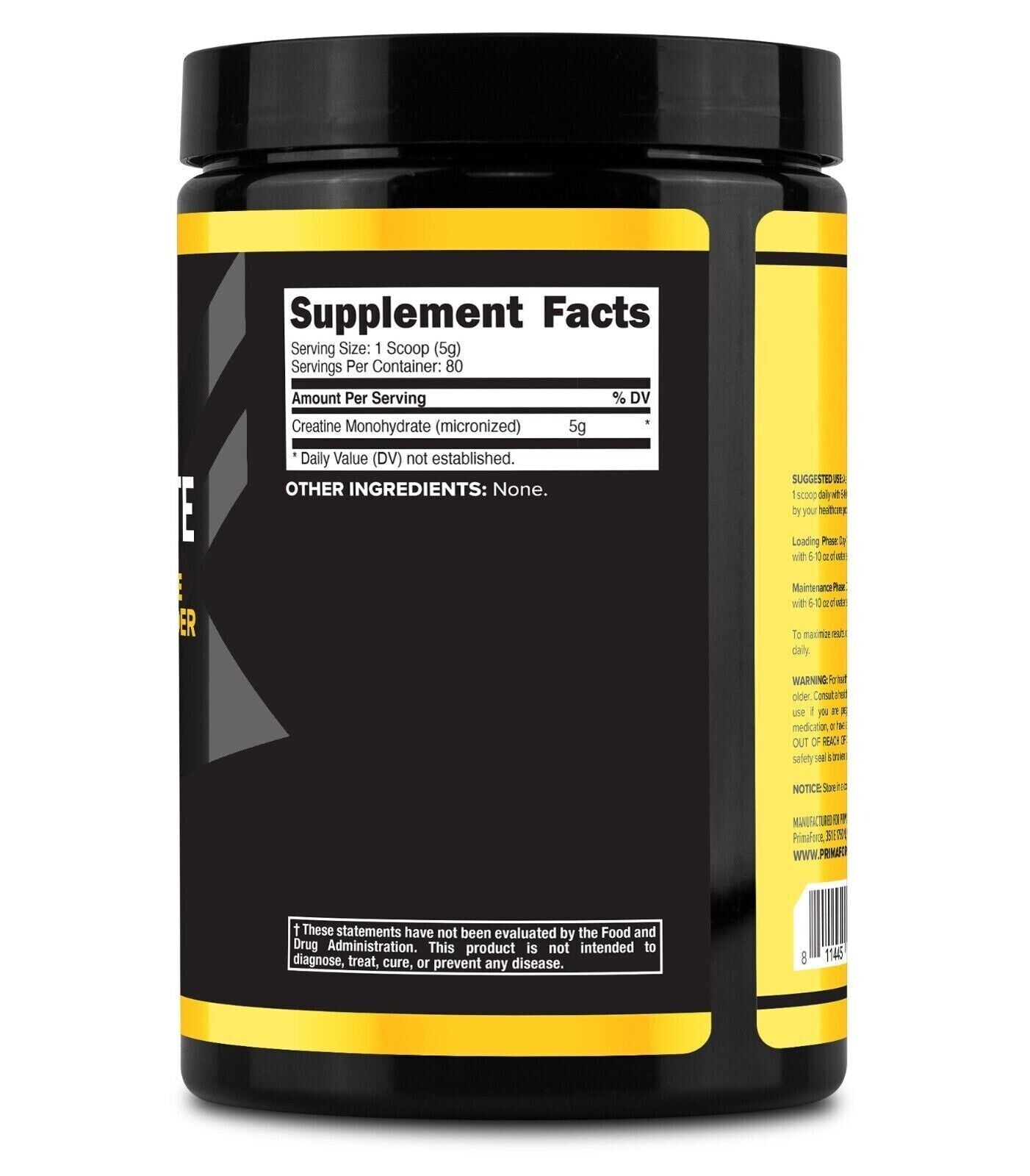Creatine Monohydrate 14oz/400 Grams Micronized Powder Primaforce