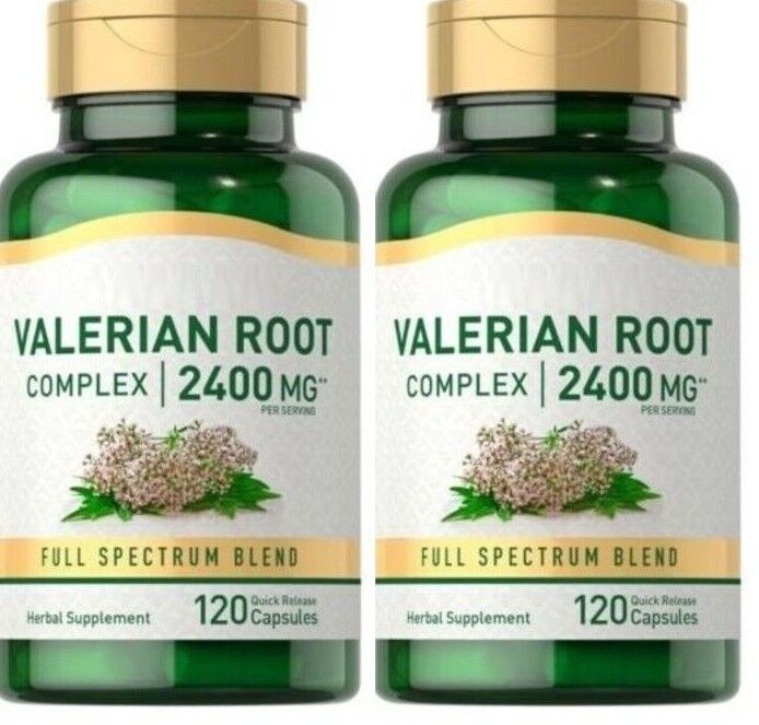 Valerian Root Extract 2400mg 2X120 Caps No Gluten or Soy/Non-GMO Full Spectrum