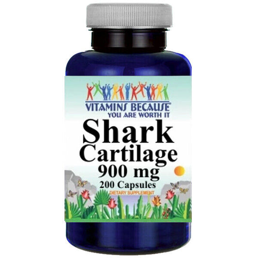 Shark Cartilage 900mg 200 caps by Vitamins Because
