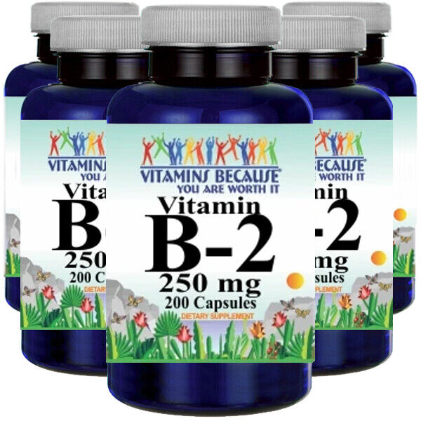 Vitamin B-2 250mg 5X200 Caps Riboflavin