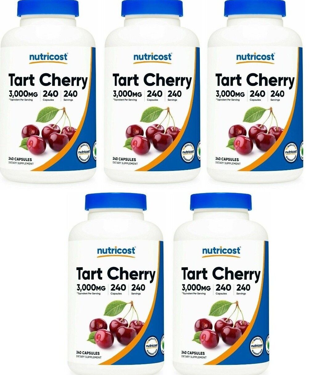 Tart Cherry Extract 3000mg 5X240 Vegetarian Caps Nutricost