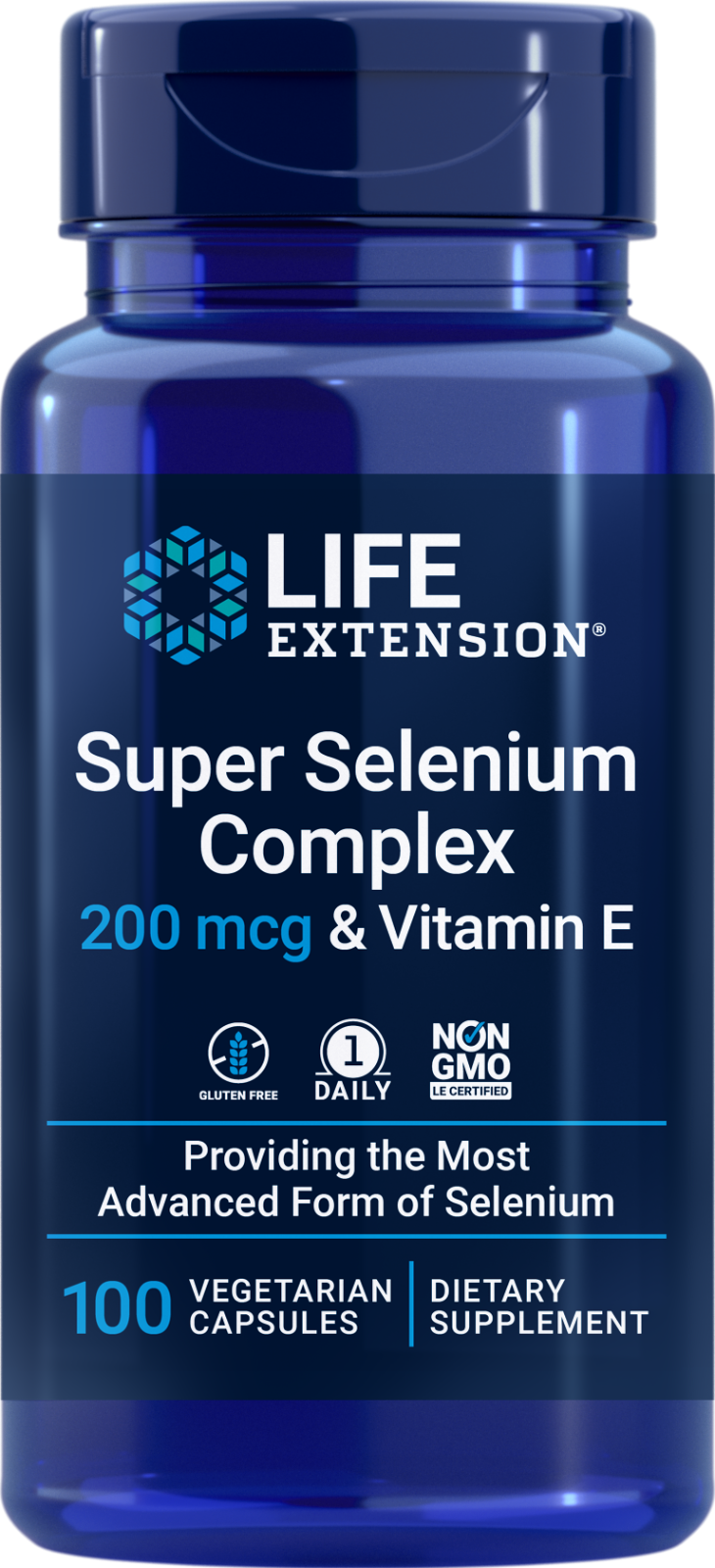 Super Selenium Complex - 200 mcg & Vitamin E - 100 Veggie Caps Life Extension