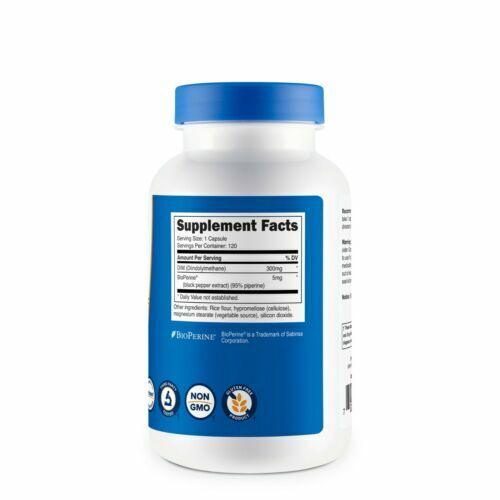 DIM 300mg Diindolylmethane 2X120 Caps with BioPerine Nutricost Broccoli NonGMO