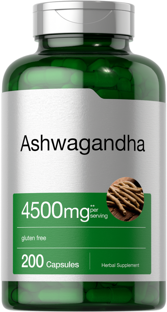 Ashwagandha 4500mg 200 Caps With Black Pepper Non GMO/Gluten Free
