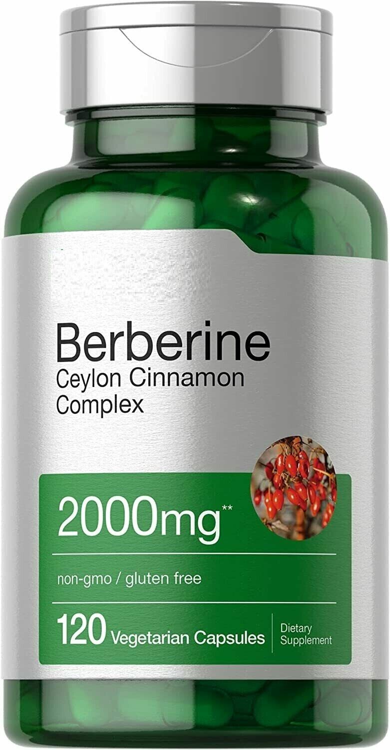 Berberine Plus Ceylon Cinnamon 2000mg 120 Vegeterian Caps Non GMO USA