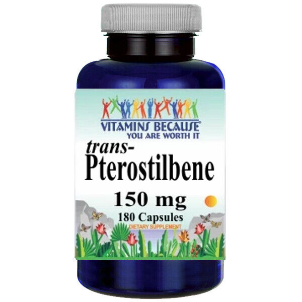 trans-Pterostilbene 150mg Pterostilbene 180 Caps
