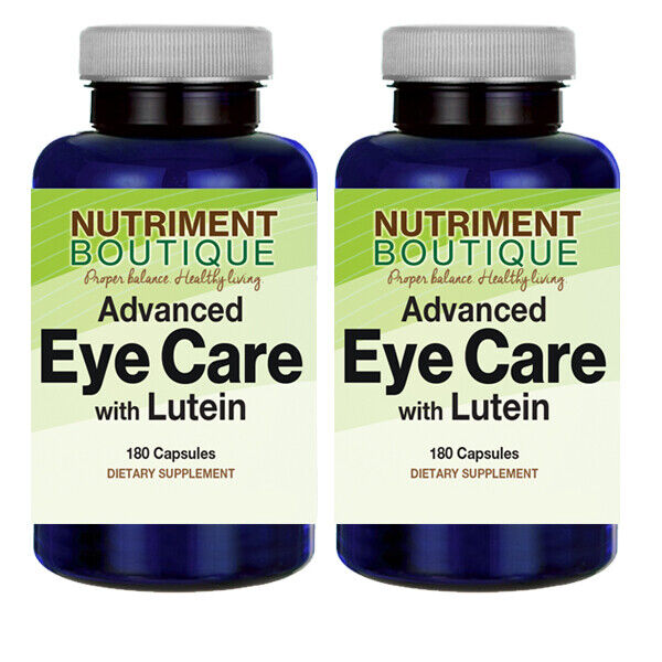 Advanced Eye Care With Lutein 40mg, Bilberry 260mg, L-Glutathione 50mg 2X180Caps