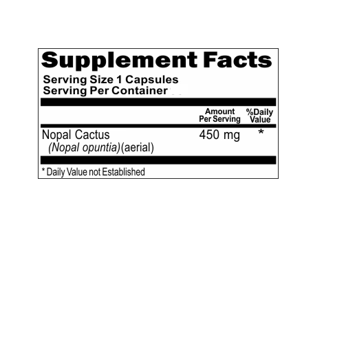 Nopal Cactus 450mg 2X180Caps Nopal opuntia