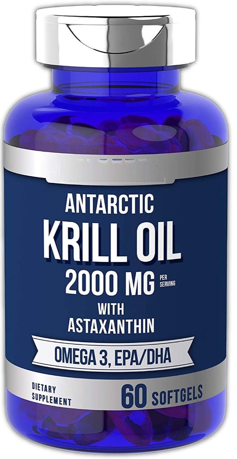 Krill Oil 2000mg 60 Softgels| Omega 3/EPA/DHA/Astaxanthin