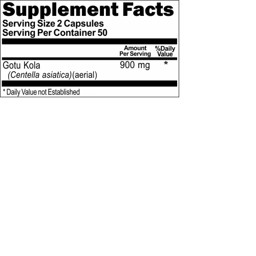 Gotu Kola 900mg 2X100 Capsules Centella Asiatica Aerial
