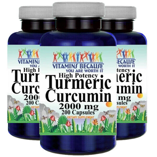 Turmeric Curcumin 2000mg 95% Curcuminoids 3X200 Caps