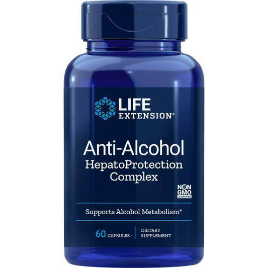 Life Extension Anti-Alcohol with HepatoProtection Complex 60 Caps -Glutathione