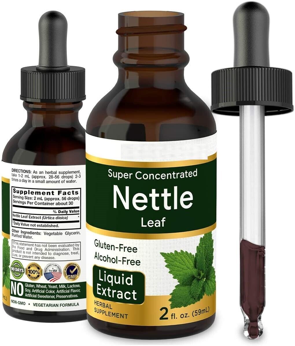 Nettle Leaf Liquid Extract 2000mg 2 fl oz Alcohol Free Vegetarian Non GMO