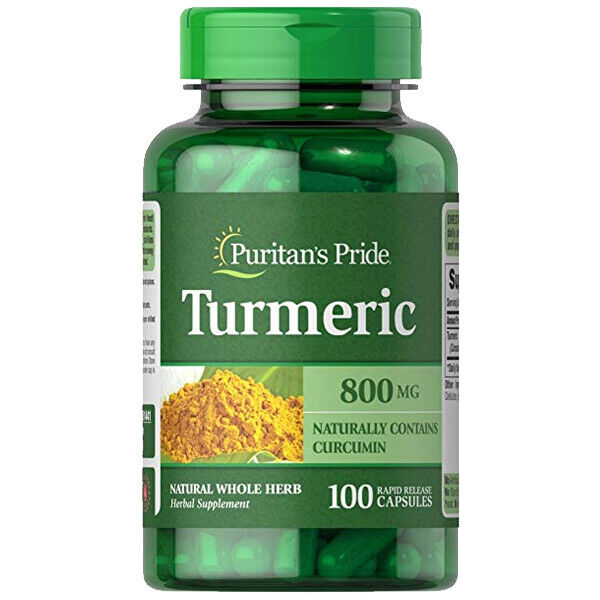 Turmeric 800mg Antioxidant Naturally Contains Curcumin 100 CAPS Puritan's Pride
