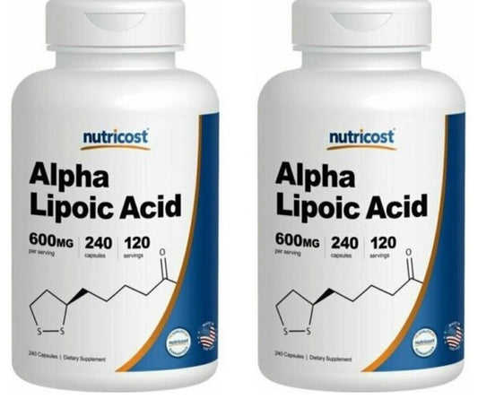 Alpha Lipoic Acid 600mg (ALA) Per Serving 2X240 Caps