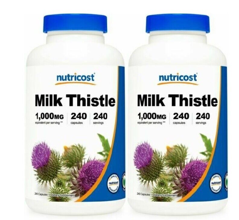 Milk Thistle 1000mg Equivalent 2X240 Vegetarian Caps Nutricost