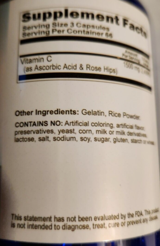 Vitamin C-1500mg with Rose Hips Time Release 2X200 Caps