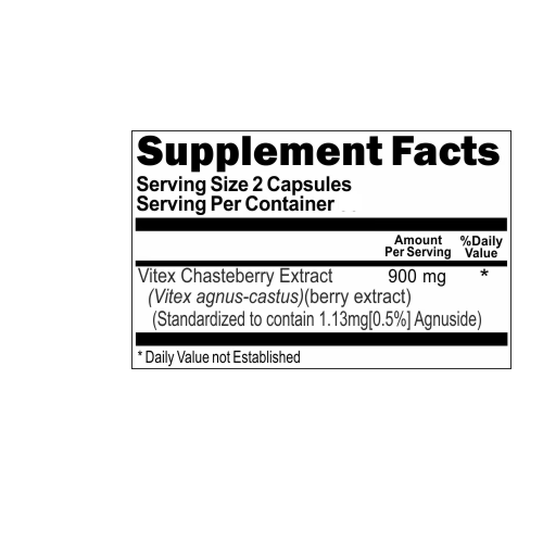 Vitex Chasteberry Extract (Agnus Castus) 900 mg 2X200 Caps Chaste Berry Vitamins