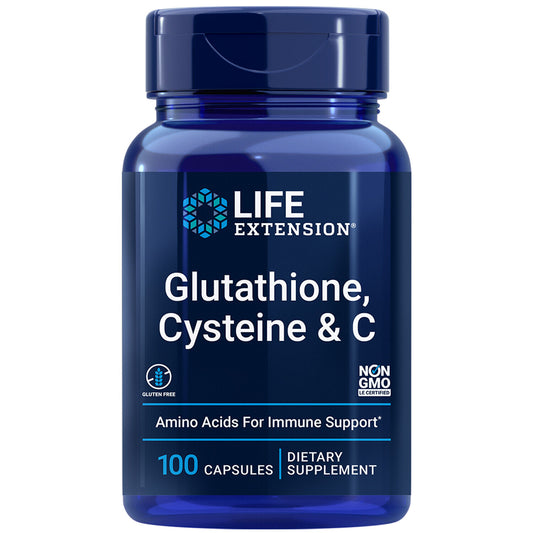 L-Glutathione, Cysteine and Vitamin C 100 Caps Amino Acid Immune Life Extension